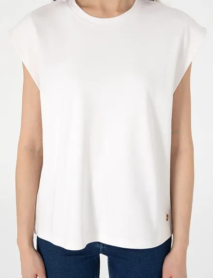 Футболка без рукавов из хлопка - G022SZ0110CERA Футболка жен. (VR013, 2XS)