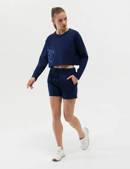 Свитшот укороченный с аппликацией - G022SZ0820BRISA Толстовка жен. (VR033, L)