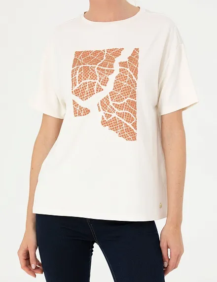 Футболка из модала с принтом - G022SZ0110REUNION_T Футболка жен. (VR071, 2XS)