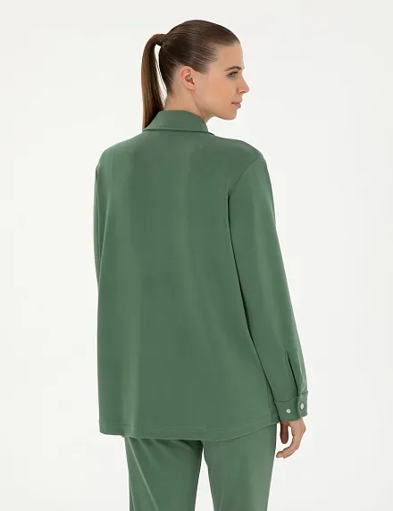 Рубашка с накладными карманами прямого кроя - G022SZ0820JUHA_C Толстовка жен. (VR054, L)