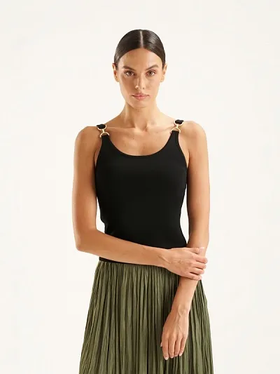 Топ с декоративной деталью - G022SZ0TK0ZEBI Кофта жен. (VR046, XS)
