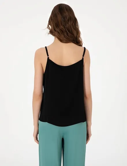 Топ из вискозы с декоративной деталью - G022SZ0040NESSA Сорочка жен. (VR046, 34)