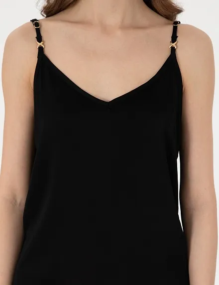 Топ из вискозы с декоративной деталью - G022SZ0040NESSA Сорочка жен. (VR046, 34)