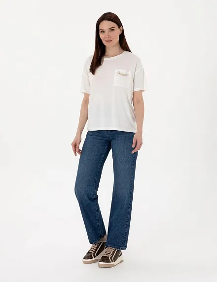 Футболка с декоративным элементом - G022SZ0110ALLI Футболка жен. (VR013, L)