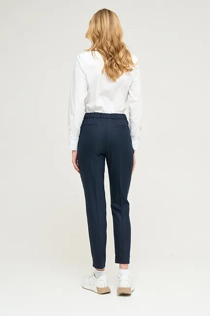 Брюки в полоску укороченные зауженные - P022SZ0030P_P_PERSON_R Брюки жен. (VR033, 34)