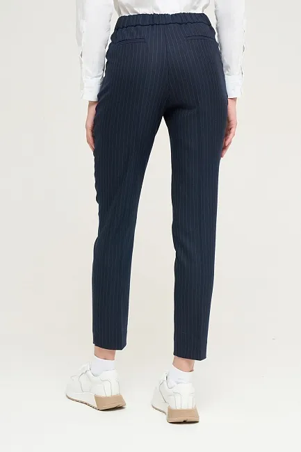Брюки в полоску укороченные зауженные - P022SZ0030P_P_PERSON_R Брюки жен. (VR033, 34)
