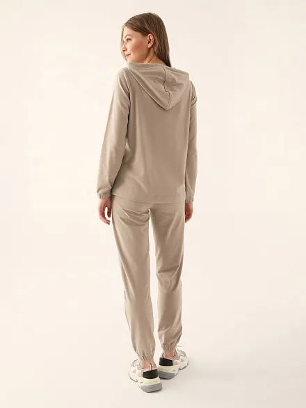 Домашний костюм со штанами и кофтой с капюшоном - G022SZ0HFTKMPC8747_S Костюм дом. жен. Бельевое изделие (VR085, M)