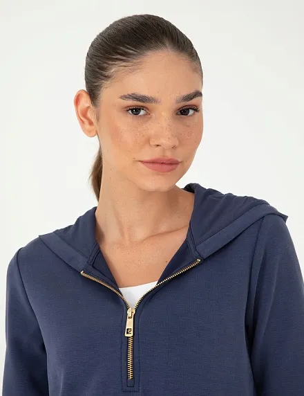 Худи со молнией на воротнике - G022SZ0820ROV_S Толстовка жен. (VR033, XS)