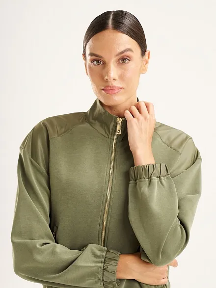 Толстовка без капюшона на молнии - G022SZ0820LETA_H Толстовка жен. (VR027, S)