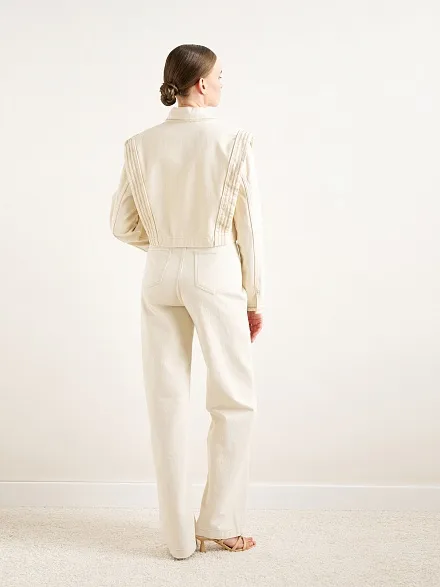 Джинсовая куртка укороченная - G022SZ0040LINO_C Сорочка жен. (VR071, 36)