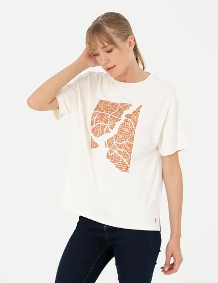 Футболка из модала с принтом - G022SZ0110REUNION_T Футболка жен. (VR071, 2XS)