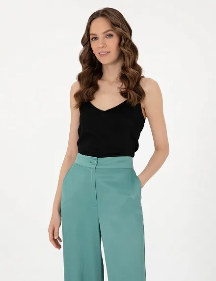 Топ из вискозы с декоративной деталью - G022SZ0040NESSA Сорочка жен. (VR046, 34)