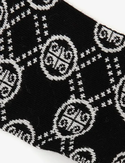 Носки высокие с монограмой бренда - A022SZ0130SK24_4PJAKARLISKT Носки жен. (VR046, 36_40)