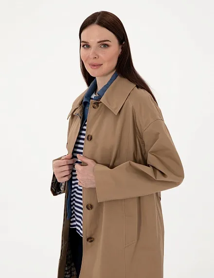 Плащ однобортный с поясом - G022SZ0KS0KRANC Куртка жен. (VR015, 36)