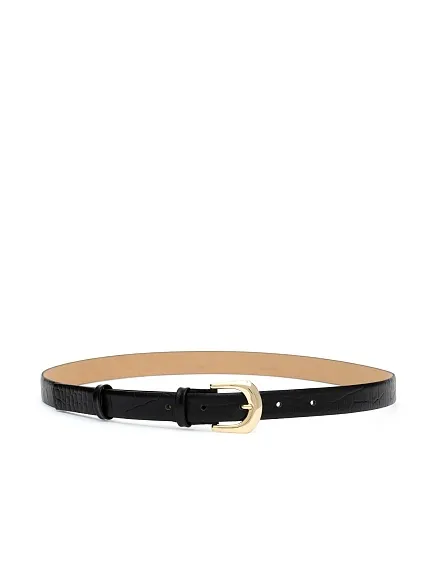Ремень кожаный - A022SZ016KLSSK25_K_77_CROCO Ремень жен. (VR046, 90)