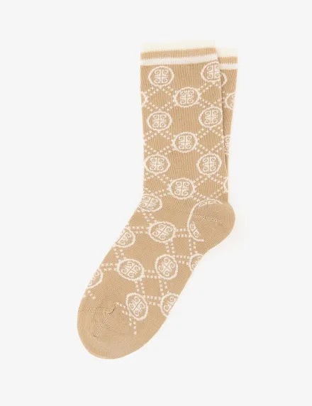 Носки высокие с монограмой бренда - A022SZ0130SK24_4PJAKARLISKT Носки жен. (VR011, 36_40)
