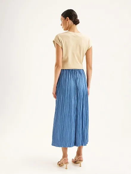 Юбка миди из жатой ткани - G022SZ0980BESSA Юбка жен. (VR028, 42)