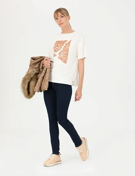 Футболка из модала с принтом - G022SZ0110REUNION_T Футболка жен. (VR071, 2XS)