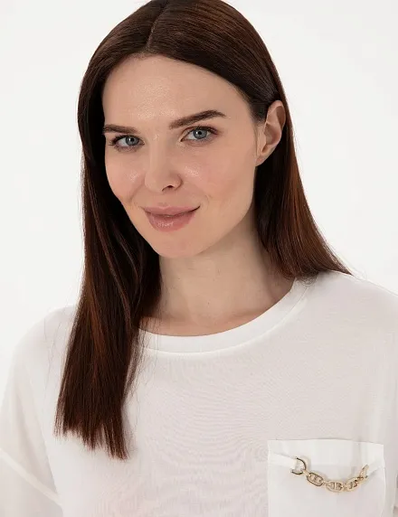 Футболка с декоративным элементом - G022SZ0110ALLI Футболка жен. (VR013, L)