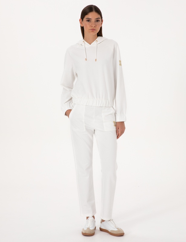 Брюки спортивные на резинке с кулиской прямые - G022SZ0OP0SERU_RP Брюки спорт. жен. (VR019, M)