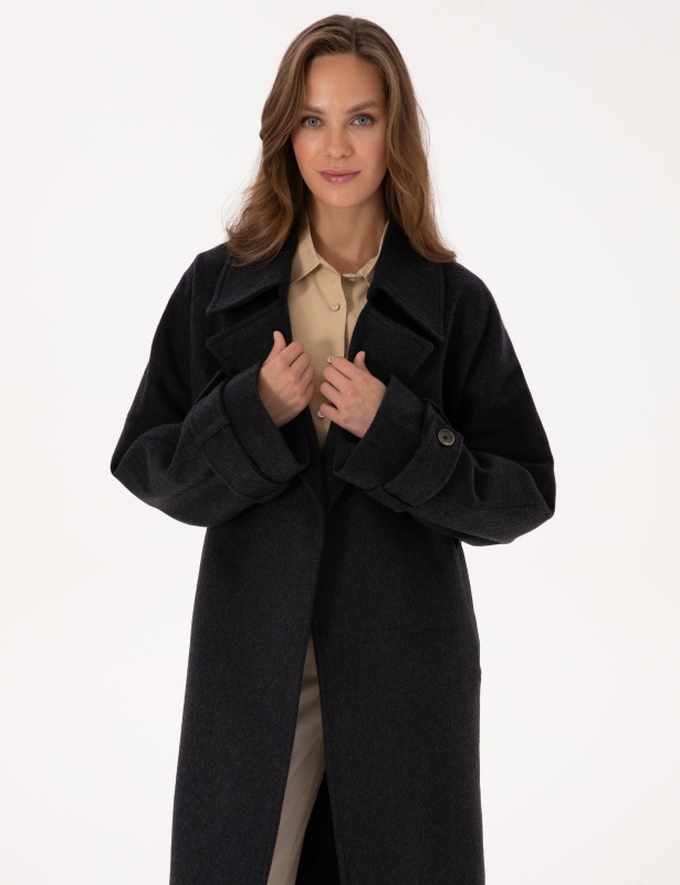 Пальто шерстяное на запах - G022SZ0KS0D_VRAS_R Куртка жен. (VR006, 34)