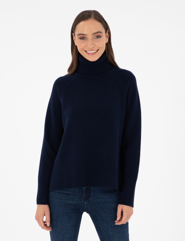Свитер шерстяной с высоким воротником - G022SZ0TK0ESSAKA_K Кофта жен. (VR033, XL)