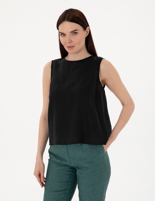 Топ льняной свободный - G022SZ0040BALEY Сорочка жен. (VR046, 40)