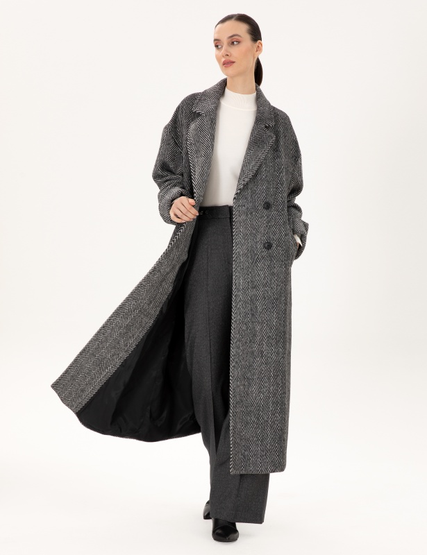 Пальто двубортное с добавлением шерсти - G022SZ0KS0OPPO Куртка жен. (VR046, 34)