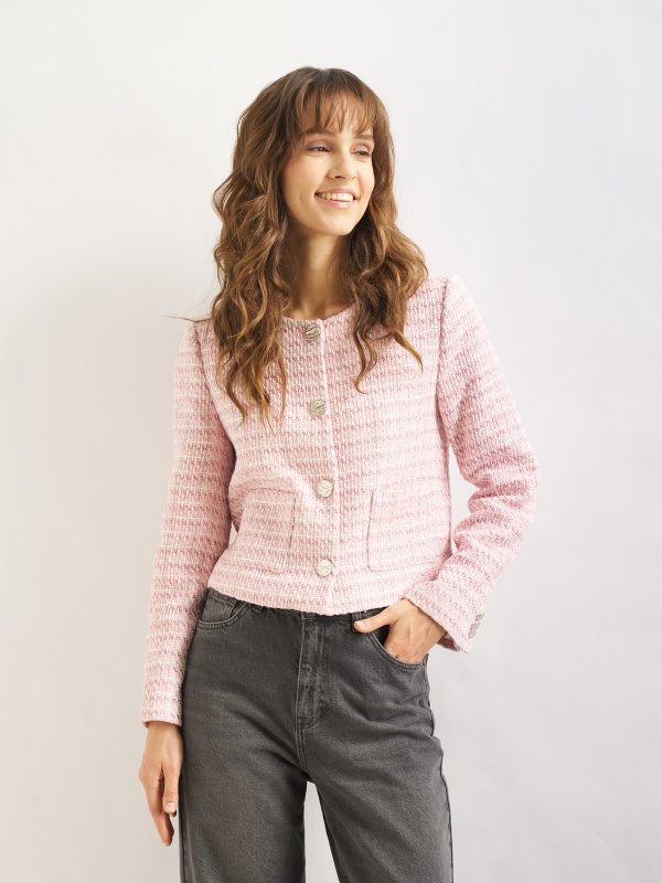 Пиджак твидовый укороченный - G022SZ0020C-CROSSE-R Пиджак жен. (VR041, 34)