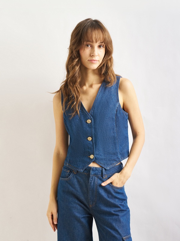 Жилет джинсовый - G072SZ0770R_OTIS_Y Куртка джинс. жен. (VR028, 36)