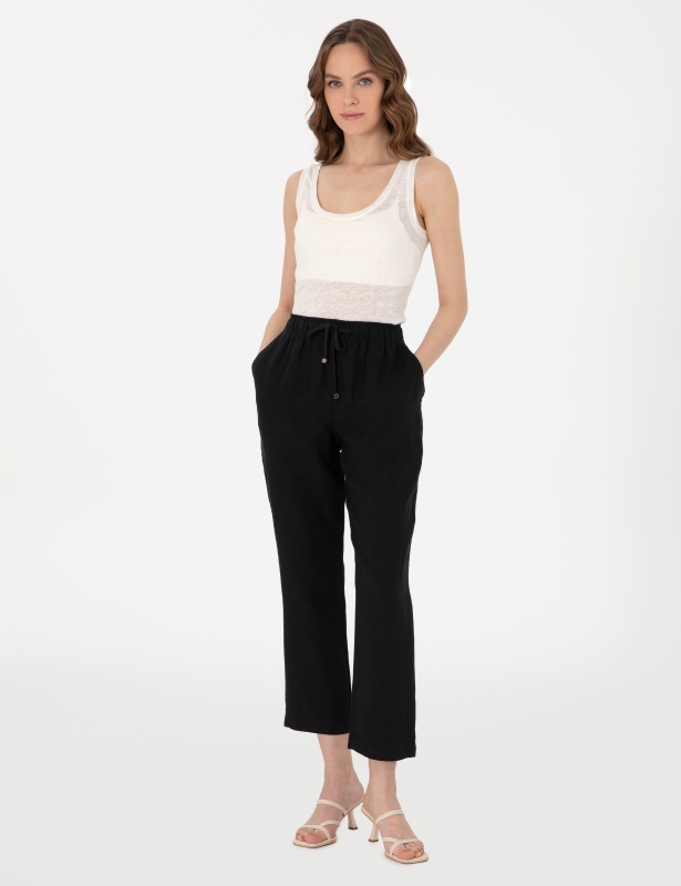 Брюки льняные на кулиске - G022SZ0780KETO_P Брюки жен. (VR046, 34)
