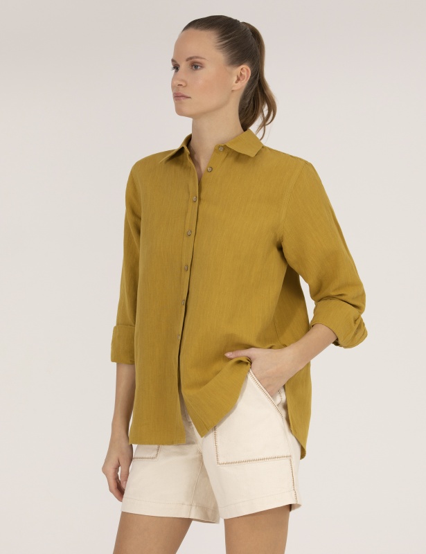 Рубашка из смеси льна и хлопка свободная - G022SZ0040KETO Сорочка жен. (VR235, 40)