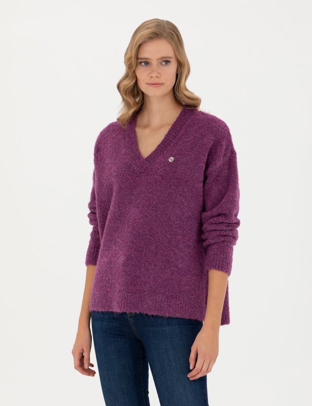 Свитер с добавлением шерсти - G022SZ0TK0UZAY Кофта жен. (VR037, XL)