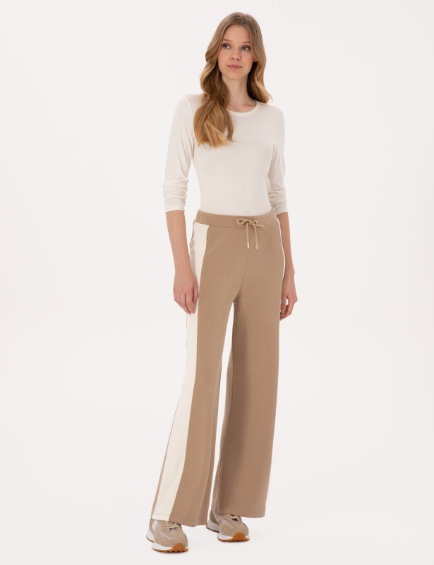 Брюки спортивные на резинке с кулиской прямые - G022SZ0OP0JATE_P Брюки спорт. жен. (VR011, S)