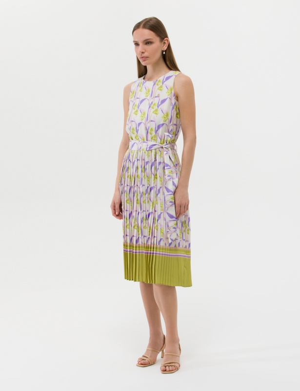 Платье миди с плиссированной юбкой - G022SZ0320VANY023Y Платье жен. (VR235, 42)