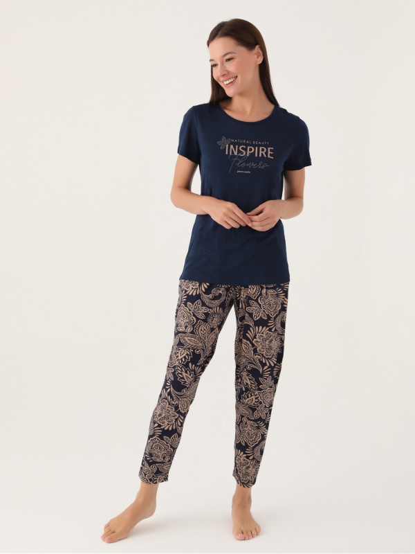 Пижама со штанами и футболкой - G022SZ0HFP028794_IY24 Костюм дом. жен. Бельевое изделие (VR033, M)