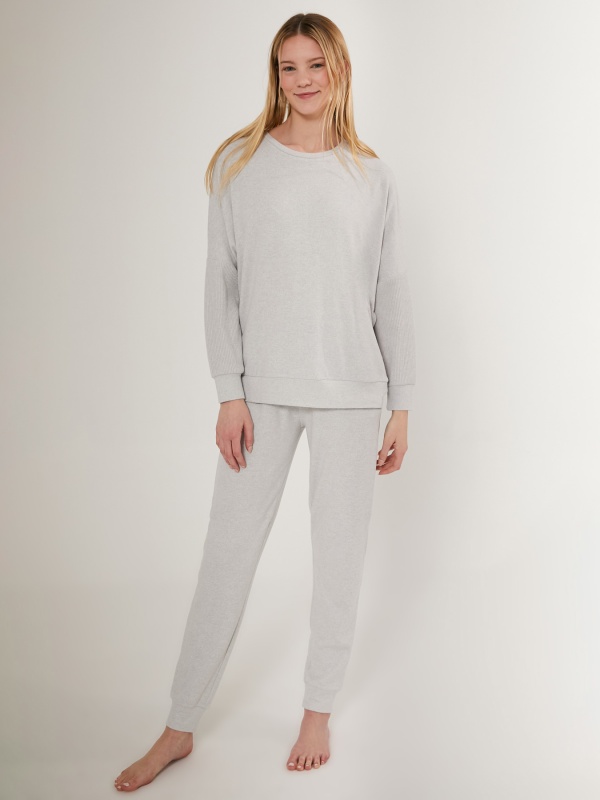 Теплая пижама со штанами и кофтой - G022SZ0HFTKMPC8732_S Костюм дом. жен. Бельевое изделие (VR024, M)