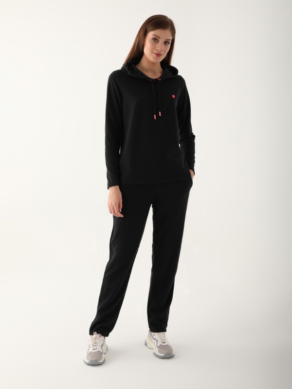 Домашний костюм со штанами и кофтой с капюшоном - G022SZ0HFTKMPC8746_S Костюм дом. жен. Бельевое изделие (VR046, XL)