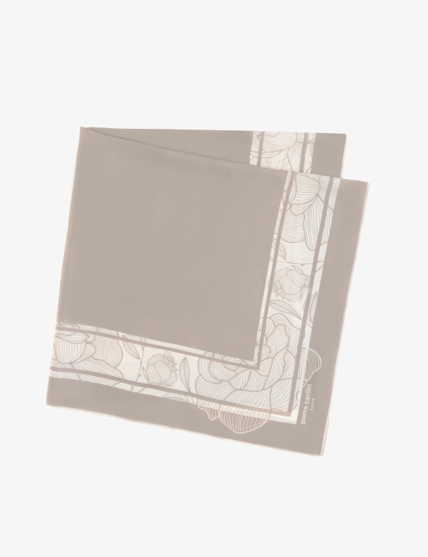 Платок шелковый с узором - A022SZ09393NOVOSTI Шарф жен. (VR052)