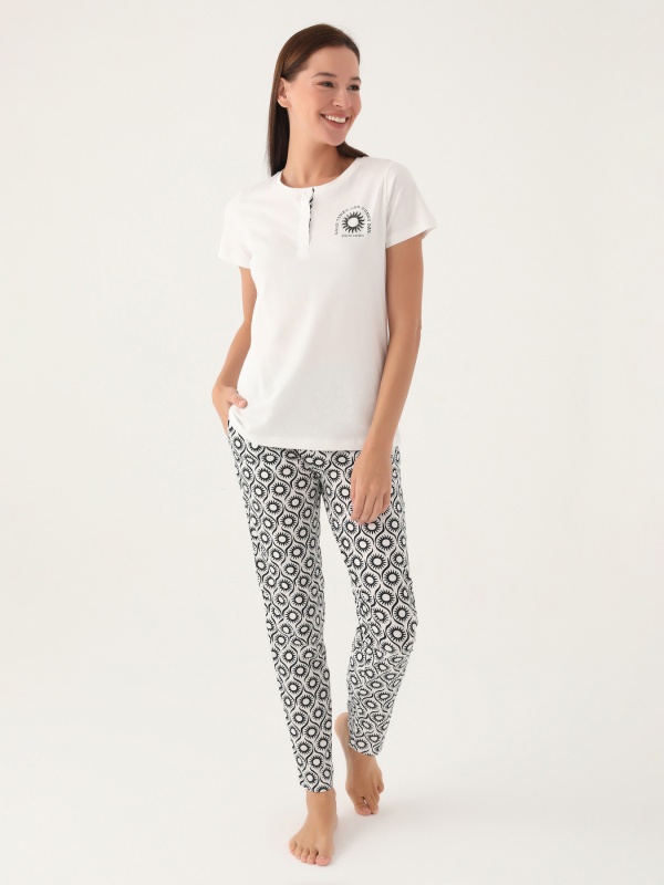 Пижама со штанами и футболкой - G022SZ0HFP028785_IY24 Костюм дом. жен. Бельевое изделие (VR071, L)