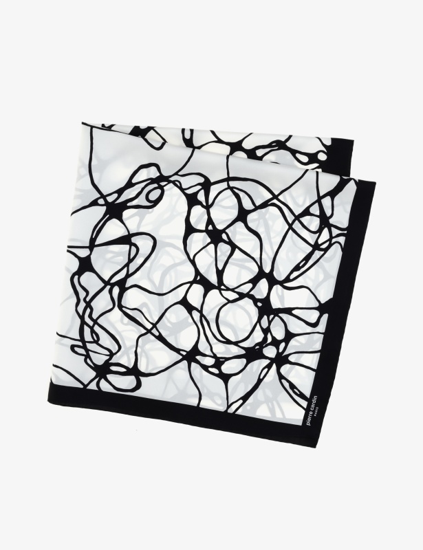 Платок шелковый с узором - A022SZ09393OSHOROV Шарф жен. (VR046)