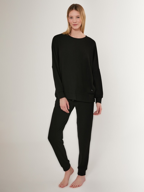 Теплая пижама со штанами и кофтой - G022SZ0HFTKMPC8732_S Костюм дом. жен. Бельевое изделие (VR046, XL)