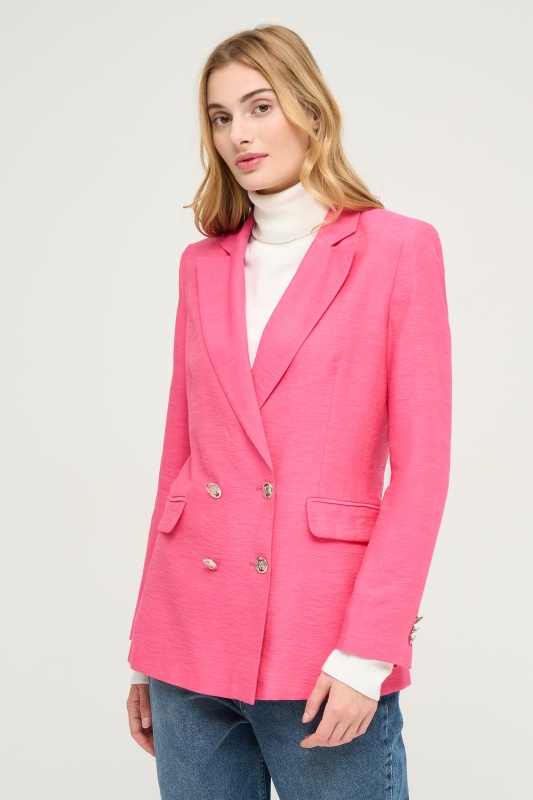 Пиджак двубортный из жатой ткани - G022SZ0020C-KRAF-R Пиджак жен. (VR023, 38)