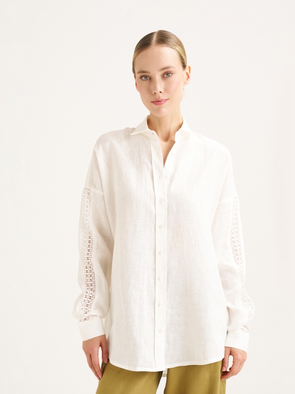 Рубашка льняная оверсайз - G022SZ0040MUSO_G Сорочка жен. (VR013, 36)