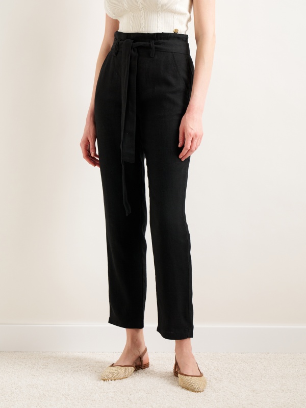 Брюки из льна зауженные - G022SZ0780PUNTE Брюки жен. (VR046, 38)