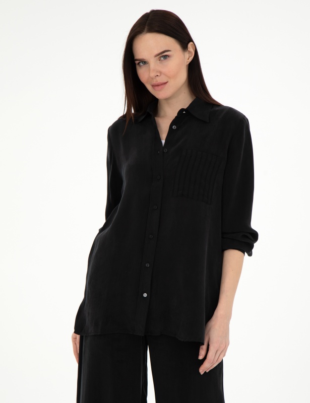 Рубашка с нагрудным карманом прямого кроя - G022SZ0040PARENSO_G_25Y Сорочка жен. (VR046, 40)