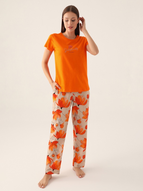 Пижама со штанами и футболкой - G022SZ0HFP028813_IY24 Костюм дом. жен. Бельевое изделие (VR051, M)