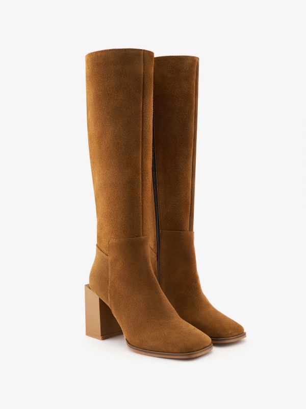 Сапоги замшевые на квадратном каблуке - S072SZ0330K23ETTELE-P Обувь жен. (VR099, 39)