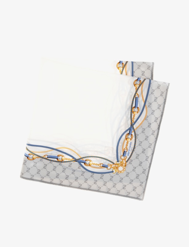 Платок шелковый с узором - A022SZ09393GAGARINA Шарф жен. (VR024)