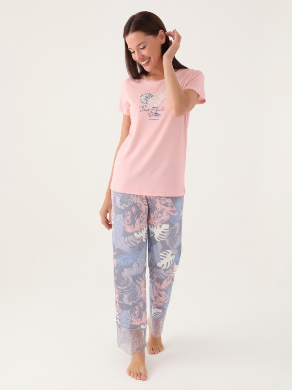 Пижама со штанами и футболкой - G022SZ0HFP028799_IY24 Костюм дом. жен. Бельевое изделие (VR041, M)